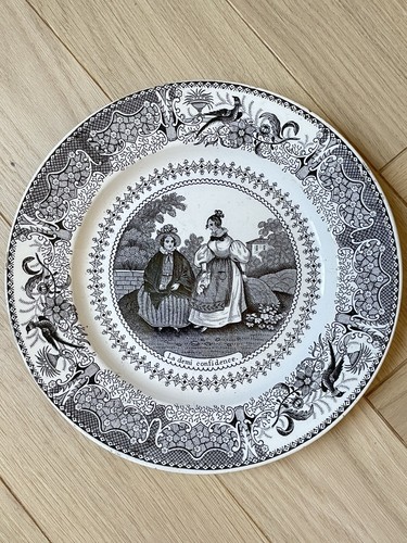 Ancienne assiette parlante - ancienne, en