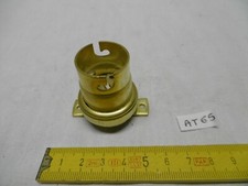 Douille B22 neuve chemise lisse sur platine, en laiton et porcelaine (AT65)