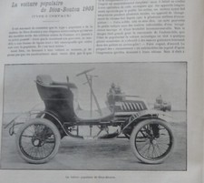 1902 VOITURE POPULAIRE DE DION