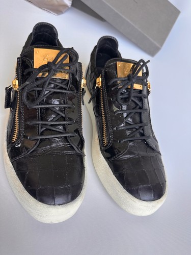Giuseppe zanotti black croc - black,