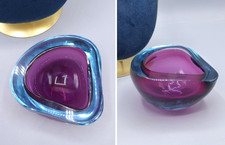 Bol Cendrier Verre de Murano Sommerso de Falvio Poli - Années 60's