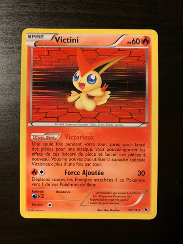 Carte pokémon victini - carte,