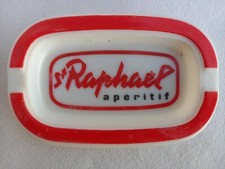 Ancien cendrier publicitaire opaline Apéritif ST RAPHAËL déco bistro Ch. LOUPOT
