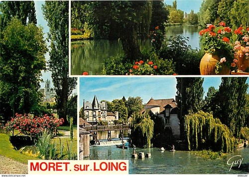 Carte postale moret sur - -,