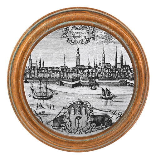Plaque murale hamburg gravée - plaque,