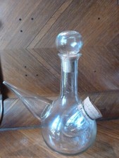 Porron  XlX  siècle carafe à vin avec compartiment à glaçons -  exceptionnelle