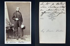 Angerer, Vienne, Le baron Koller Vintage cdv albumen print.Sous-secrétaire d&#