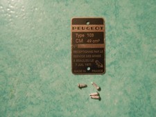 Plaque mines peugeot 103 - plaque,