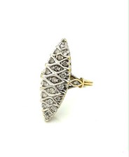 MAGNIFIQUE BAGUE OR 18 CARATS - Marquise en  Diamants 1,00 carat - 7,96 g