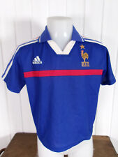 VINTAGE Maillot foot bleu EQUIPE DE FRANCE 6 ans ADIDAS FFF 1 étoile