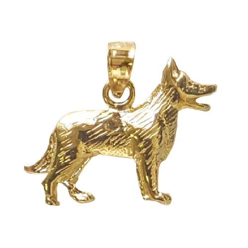 14k jaune chien berger - 14k,