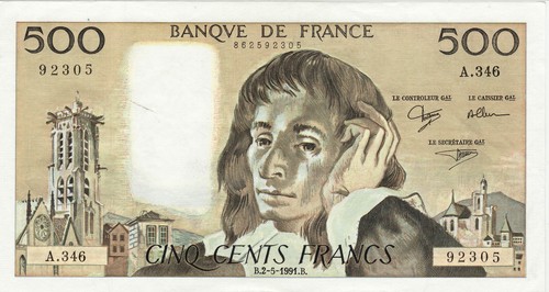 Spl 500 francs - francs, pascal
