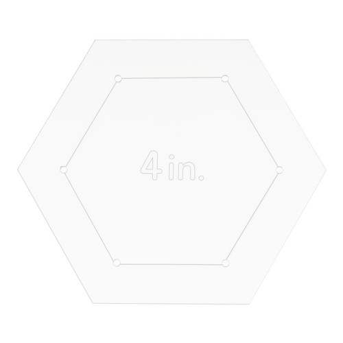 Modèle hexagone acrylique - , 4"