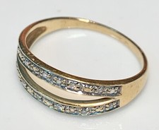 MAGNIFIQUE BAGUE OR 18 CARATS - DIAMANTS 0.11 CARAT - 2.11 G