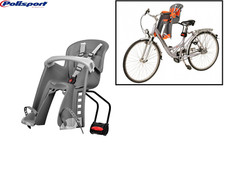 Porte Bébé / Siège Enfant 9 à 15 Kg Velo Fixation Cadre Arrière Gris Homologué