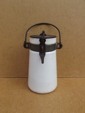 Rare Creil et Montereau pot à Crème Crémier en faience blanche DURAFORT PARIS