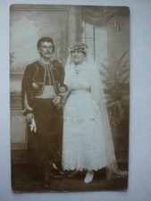 Carte photo soldat zouave avec