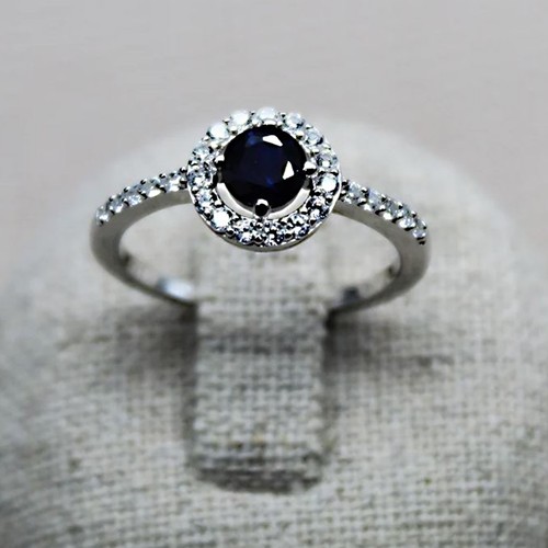 Bague argent 925 zircon - , bleu