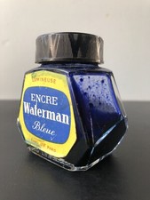 Vintage Ancien Flacon Encrier Encre Chine WATERMAN Plume Table Dessin École