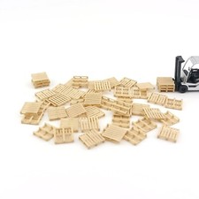 HO Lot 50 Palettes CARREES 1/87 H0 Décor Train Entrepôt Marchandise Transport