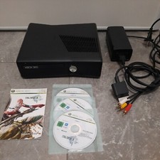 Console Microsoft Xbox 360 S Avec Câbles Jeu manette sans fil