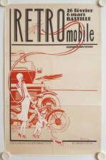 Affiche RETROMOBILE Bastille 1977 Alain MOITRIER