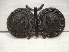 Boucle de Ceinture avec Camées en Bois Durci - Bijou Napoléon III