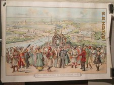 AFFICHE ANCIENNE EXPOSITION DE 1900 PARIS