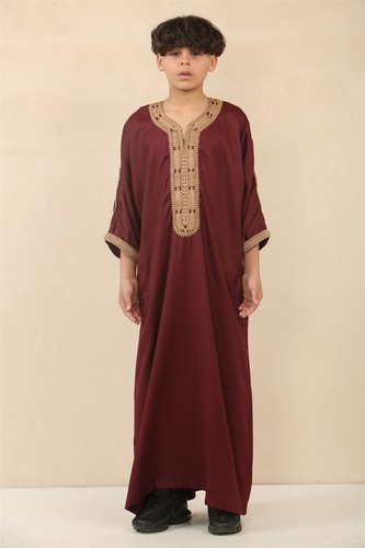 Thobe marocain bourgogne - marocain, pour