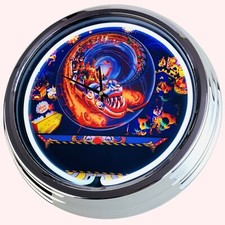 N-0724 Horloge Murale Flipper Hurricane Williams 1991 Néon Cuisine Salon Déco