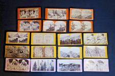 Lot de 18 vues stéréoscopiques SAVOIE CHAMONIX AIX LES BAINS  fin XIXème siècle