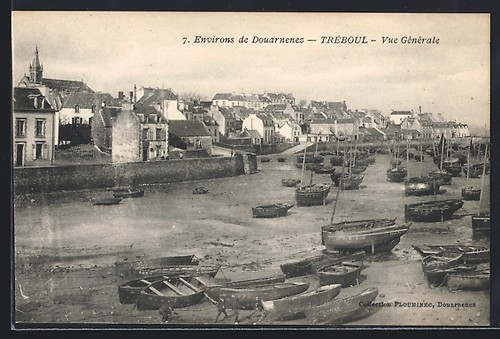 Cpa tréboul vue générale - tréboul,,