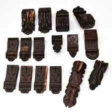 Lot 16 ornementations sculptures boiseries déco de meubles bois ancien