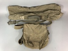 2 anciens SACS MILITAIRES Armée Française: BESACE + PAQUETAGE Vintage WAREIN
