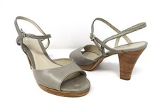 Sandales à talons en cuir gris pointure 36 marque Perlato