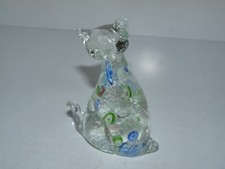 statuette figurine chat verre murano millefiori / très belle état / hauteur 11,5