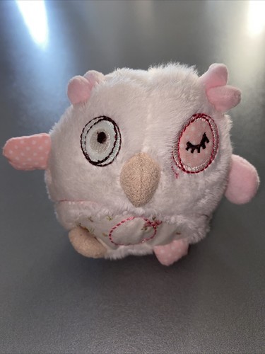 Doudou hibou chouette - chouette, blanc