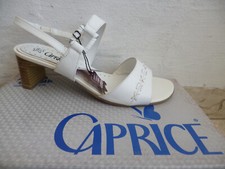 Caprice Sandale Sandalettes Chaussures En Cuir Blanches