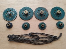 Meccano – lot de roues de chaine + Chaine