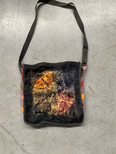 Sac bandoulière noir - , brodé