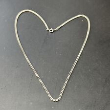 Très Beau Collier Chaîne En Argent Massif 925 Maille Art Nouveau Simple