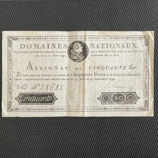 FRANCE: Assignat 50 Livres