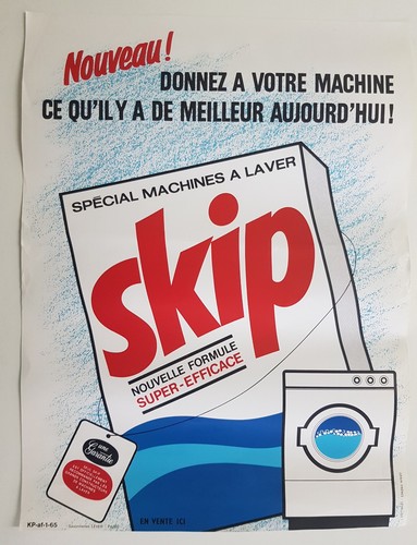 Petite affiche lessive skip - lessive,