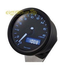 Compte-Tours Électronique Noir Daytona Velona pour Cafè racer 18.000 RPM