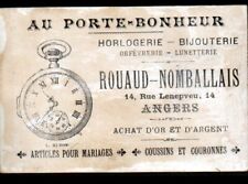 IMAGE CHROMO HORLOGERIE Au PORTE-BONHEUR "ROUAUD-NOMBALLAIS" ANGERS ,VILLA hiver