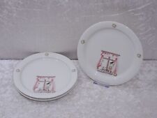 3 X WINTERLING RÖSLAU PORCELAINE Design Assiette À Manger Chat Fenêtre - Vintage