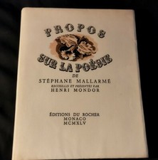 Propos sur la poésie de Stéphane Mallarmé Eo No 378 Frontispice par Léon Zack