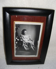 Cadre ancien en bois noir 14 X