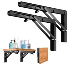 Equerre Etagère Pliante 500MM, 2Pcs Support Console Pliable en Acier Laminé à...