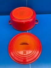 LA DOUFEU COUSANCES IDEM Le Creuset Cocotte EN Fonte RONDE ORANGE 56 CM